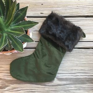 Faux Fur Trimmed Christmas Stocking